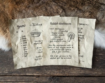 4 ricette della Contea: torta di mele, stufato di patate, funghi arrostiti e lista della spesa - Pagine ispirate agli Hobbit