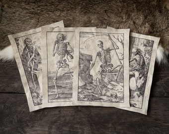4 Morte come Scheletro Pagine di Incisione Occulta - Voci del Diario del Necronomicon