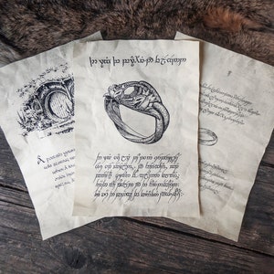 3 páginas inspiradas en la Tierra Media: pergaminos del reino de Tolkien