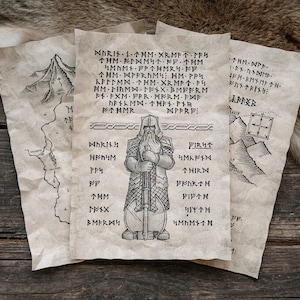 3 Zwerge von Durin Scrolls - Schriftrollen aus dem Reich von Tolkien