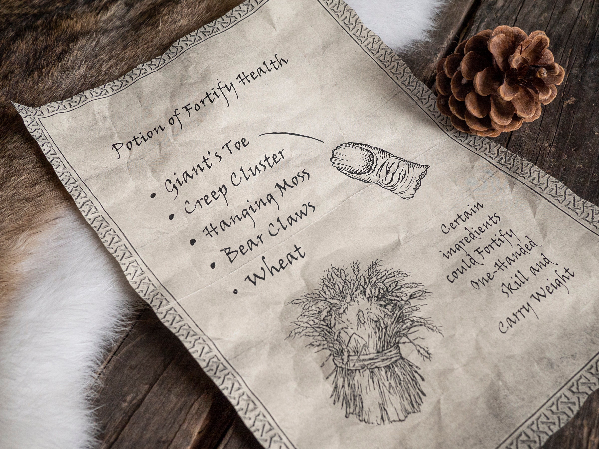 2 Pergaminos inspirados en la receta de la alquimia de Skyrim - Etsy México 2 Pergaminos inspirados en la receta de la alquimia de Skyrim - Etsy México