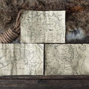 3 Maps of Tamriel - Elder Scrolls Inspired Scrolls