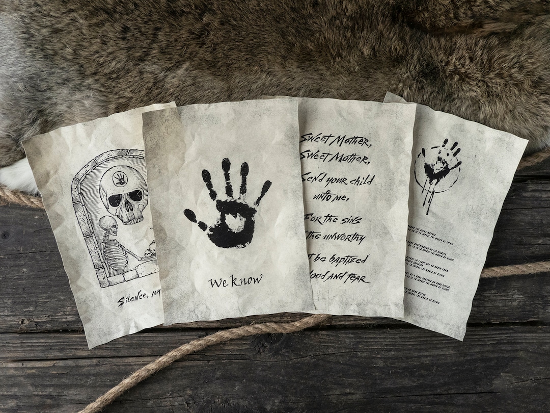 4 Skyrim Dark Brotherhood Inspired Scrolls - We Know, Sanctuary Door ...