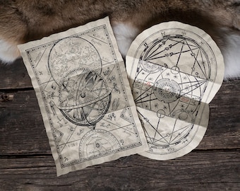 2 Mysteries of Astrology Scrolls - Faltbare Solar-Tierkreiskarten