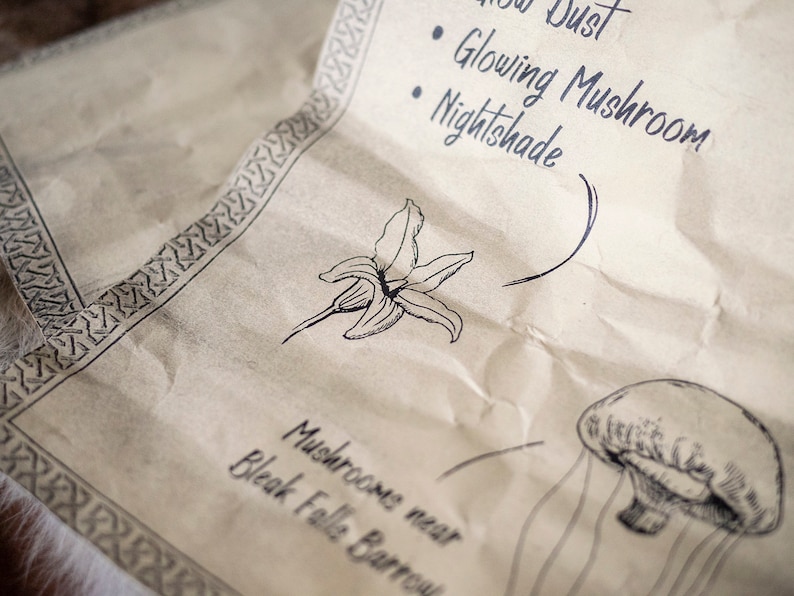 3 Skyrim Magic Alchemy Inspired Scrolls - Destruction, Restoration and fortify Magicka image 4
