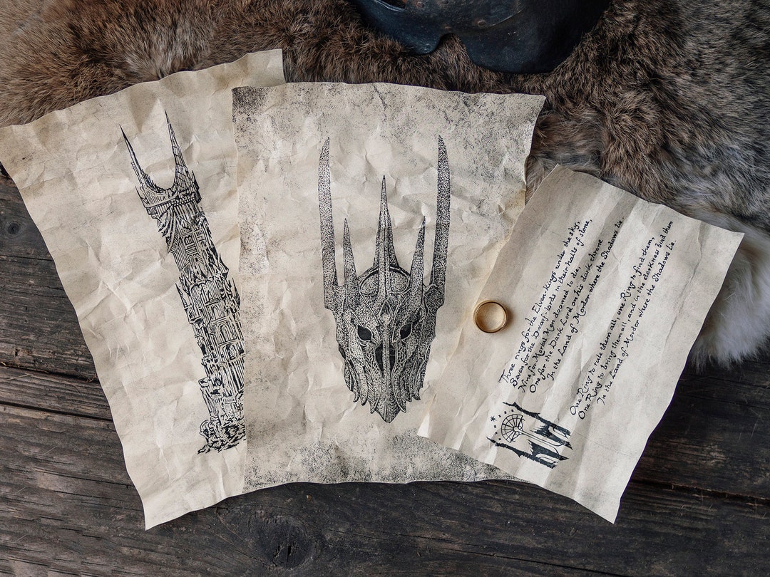 Tledoth Scroll 3 Mordor Inspired Pages - Scrolls From the Realm of Tolkien - Etsy