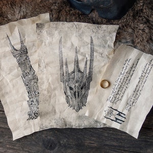 3 Mordor Inspired Pages - Scrolls from the Realm of Tolkien