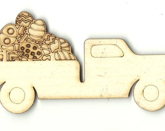 Easter Eggs with Banner Laser Cut Out Unfinished Wood Shape Craft Supply ESR24