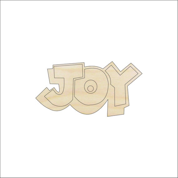 Word Joy - Laser Cut Out Unfinished Wood Craft Shape XMS148 Word Joy - Laser Cut Out Unfinished Wood Craft Shape XMS148