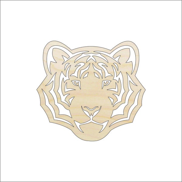 Cat Tiger - Laser Cut Out Unfinished Wood Shape Craft Supply CAT193