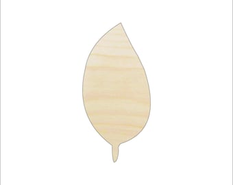 Leaf - Laser Cut Out Unfinished Wood Craft Shape LEF14 Leaf - Laser Cut Out Unfinished Wood Craft Shape LEF14