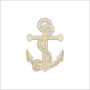 Anchor - Laser Cut Out Unfinished Wood Craft Shape ANC17 Anchor - Laser Cut Out Unfinished Wood Craft Shape ANC17