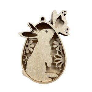 3D Ornament Bunny 5 Pieces Laser Cut Out Unfinished ORN274 3D Ornament Bunny 5 Pieces Laser Cut Out Unfinished ORN274