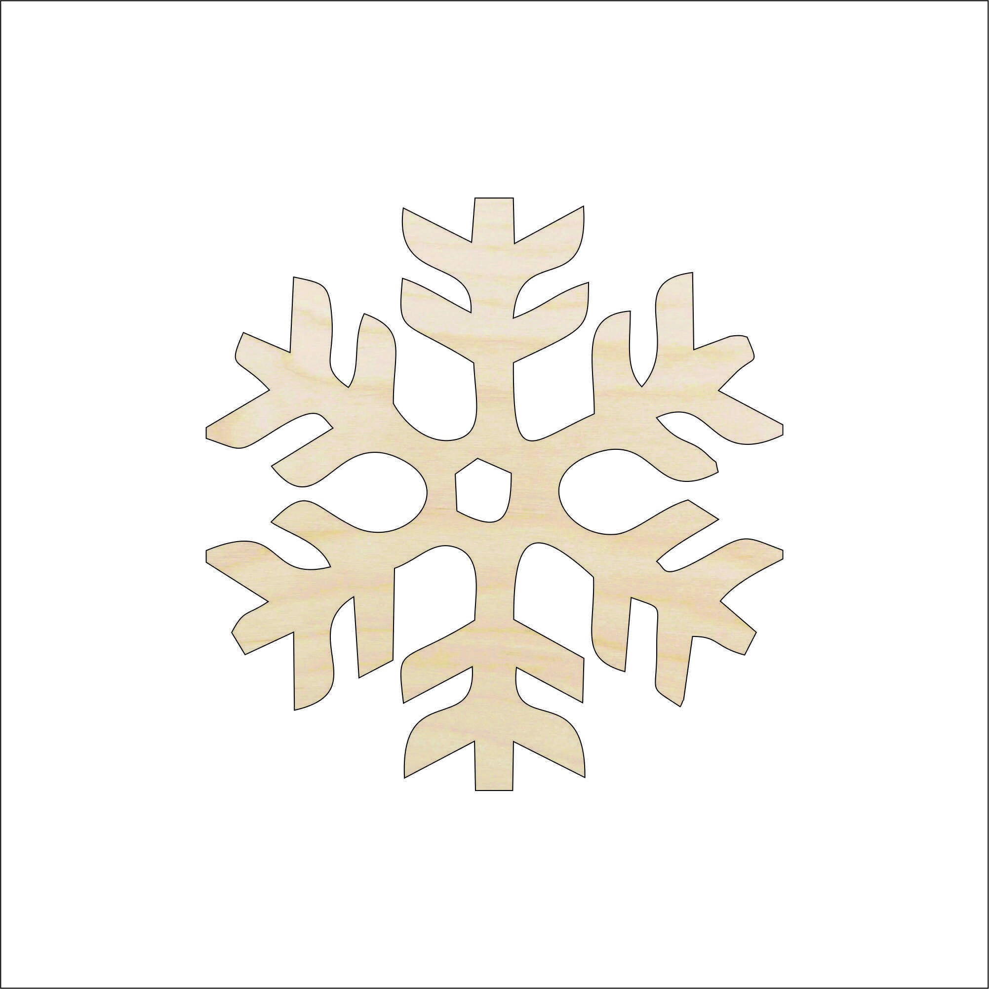 Snowflake - Laser Cut Out Unfinished Wood Craft Shape SNW44 Snowflake - Laser Cut Out Unfinished Wood Craft Shape SNW44