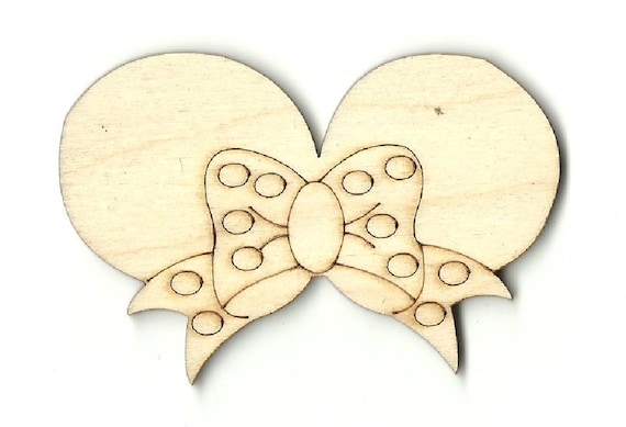 Minnie Mouse Bow Laser Cut Wood Shape DSY118