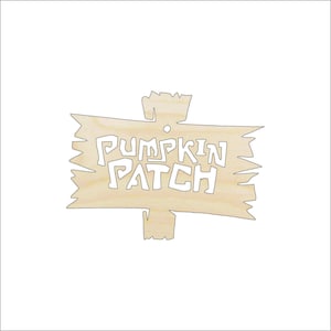 Sign Pumpkin Patch - Laser Cut Out Unfinished Wood Craft Shape FAL144 Sign Pumpkin Patch - Laser Cut Out Unfinished Wood Craft Shape FAL144