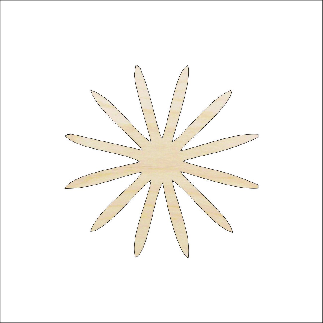Flower - Laser Cut Out Unfinished Wood Craft Shape FLR56 Flower - Laser Cut Out Unfinished Wood Craft Shape FLR56