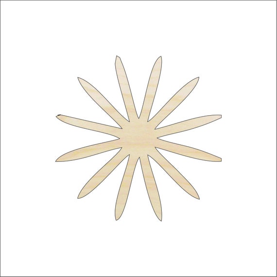 Flower - Laser Cut Out Unfinished Wood Craft Shape FLR56 Flower - Laser Cut Out Unfinished Wood Craft Shape FLR56