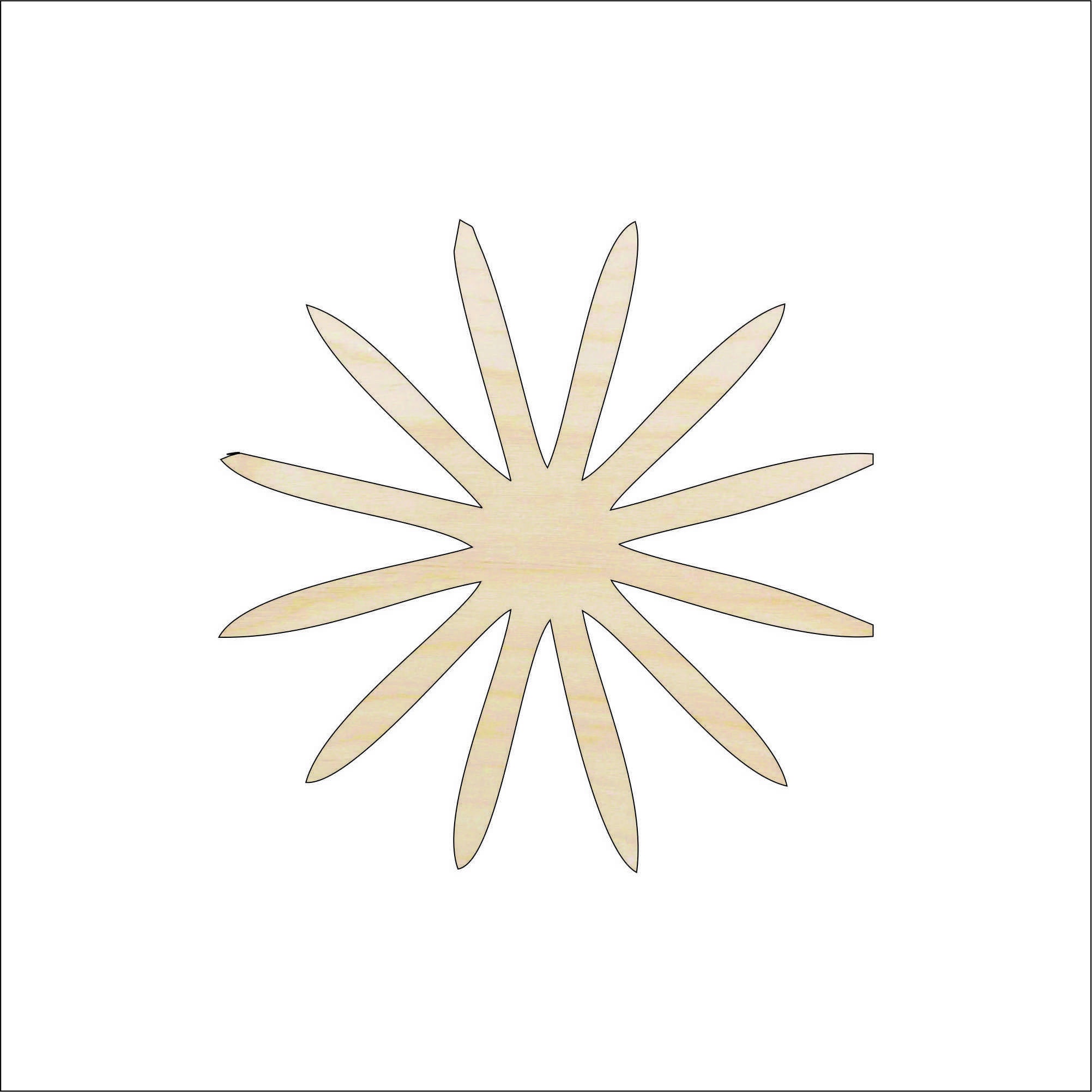 Flower - Laser Cut Out Unfinished Wood Craft Shape FLR56 Flower - Laser Cut Out Unfinished Wood Craft Shape FLR56