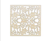 Design Flower - Laser Cut Out Unfinished Wood Craft Shape CSTR10 Design Flower - Laser Cut Out Unfinished Wood Craft Shape CSTR10