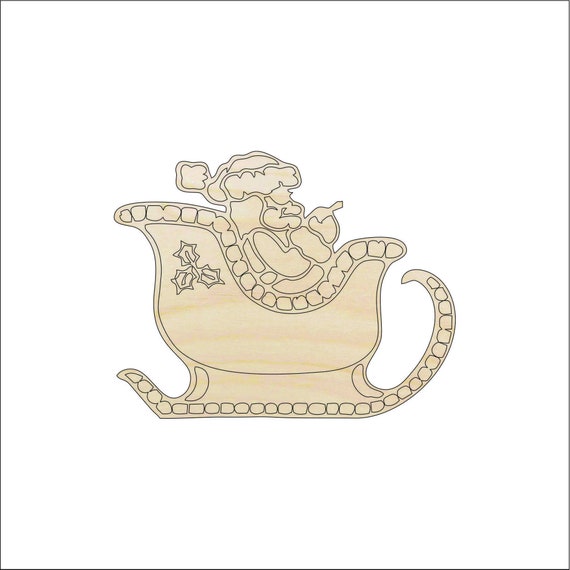 Santa Claus - Laser Cut Out Unfinished Wood Craft Shape XMS60 Santa Claus - Laser Cut Out Unfinished Wood Craft Shape XMS60