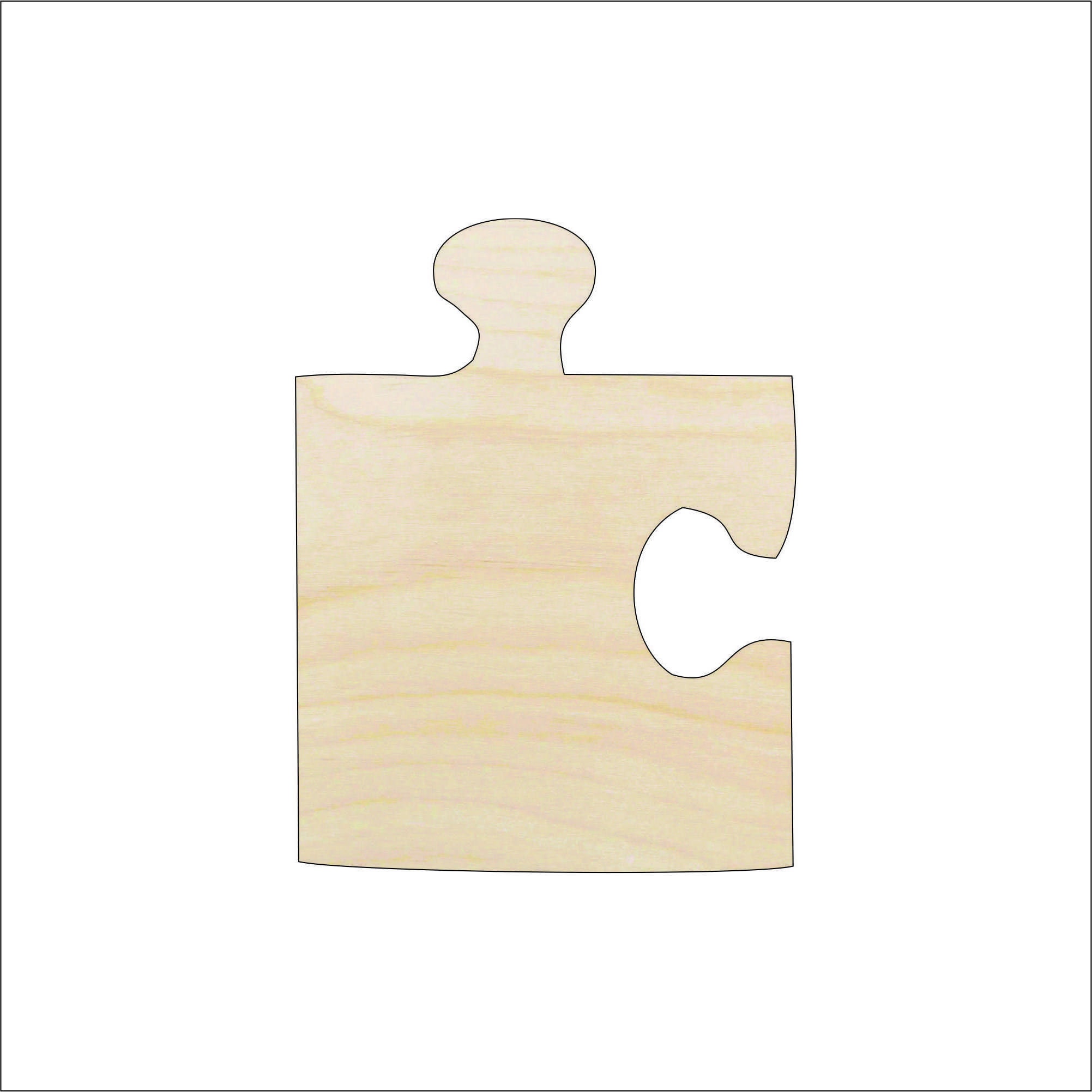 Toy Puzzle Piece - Laser Cut Out Unfinished Wood Craft Shape TOY19 Toy Puzzle Piece - Laser Cut Out Unfinished Wood Craft Shape TOY19
