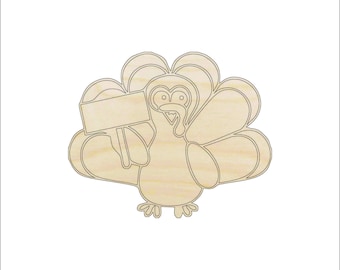 Bird Turkey - Laser Cut Out Unfinished Wood Craft Shape FAL181 Bird Turkey - Laser Cut Out Unfinished Wood Craft Shape FAL181