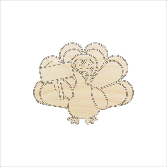 Bird Turkey - Laser Cut Out Unfinished Wood Craft Shape FAL181 Bird Turkey - Laser Cut Out Unfinished Wood Craft Shape FAL181