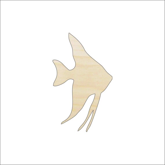 Fish Angelfish - Laser Cut Out Unfinished Wood Craft Shape FSH27 Fish Angelfish - Laser Cut Out Unfinished Wood Craft Shape FSH27