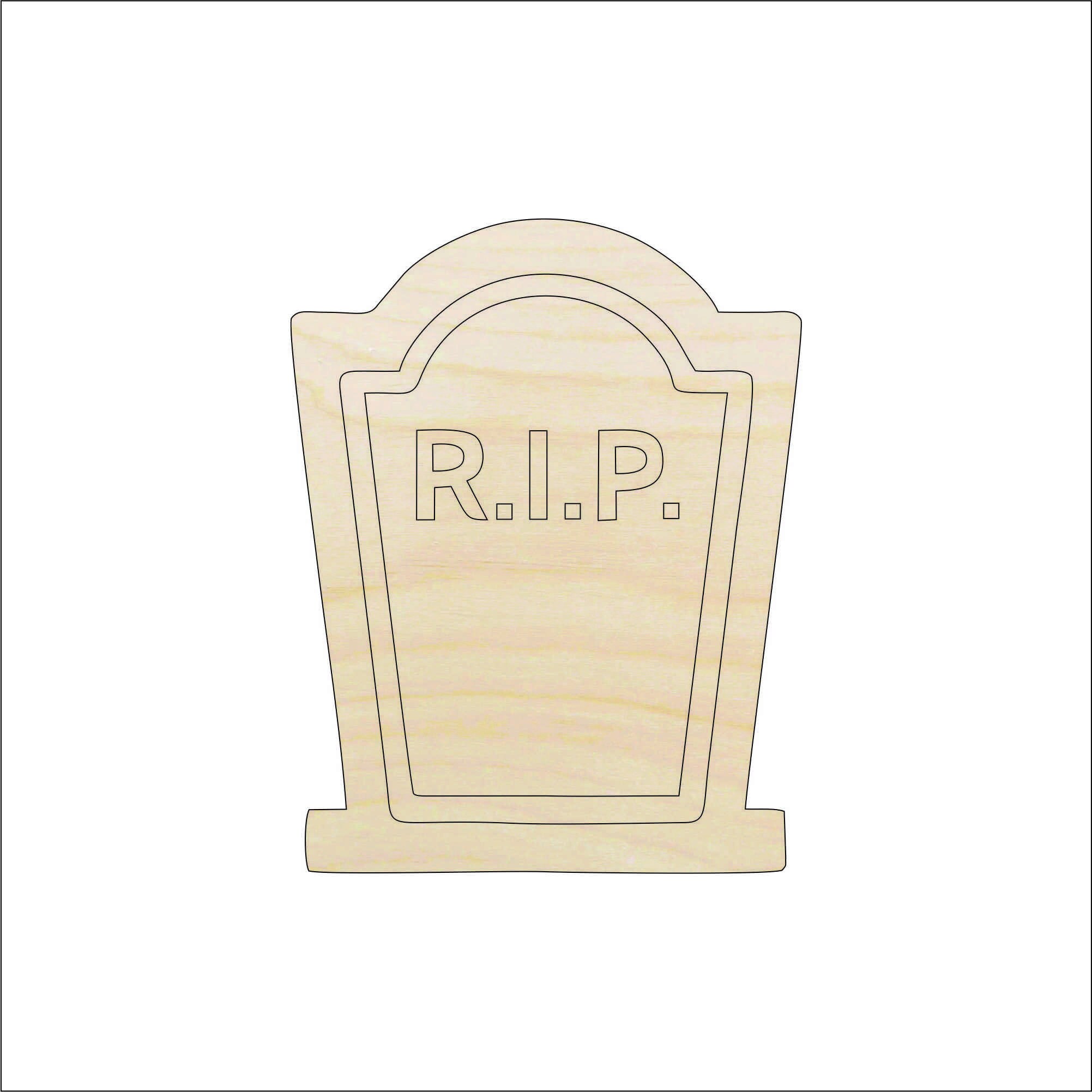 Tombstone - Laser Cut Out Unfinished Wood Craft Shape FAL254 Tombstone - Laser Cut Out Unfinished Wood Craft Shape FAL254