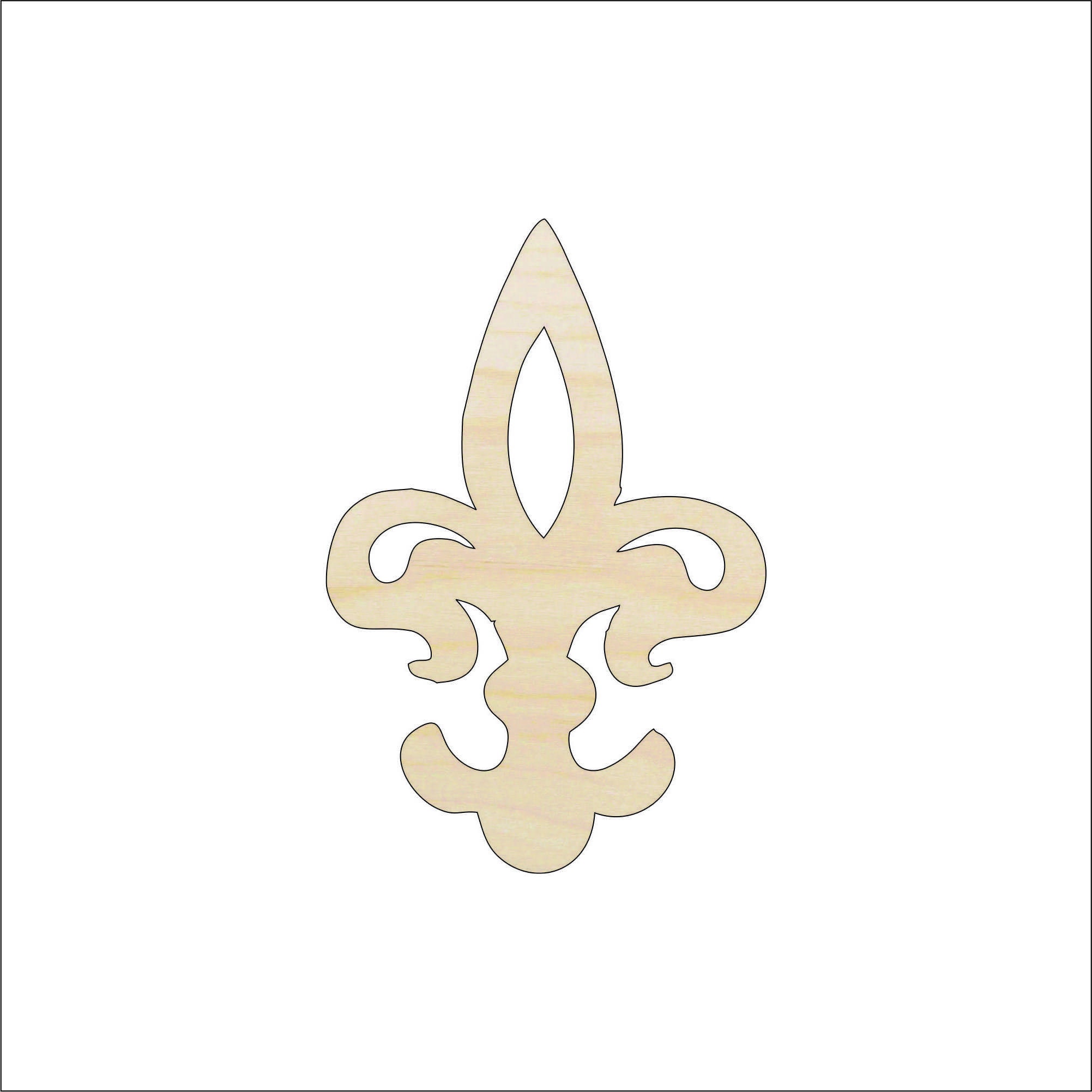 Design Fleur de Lis - Laser Cut Out Unfinished Wood Craft Shape DSN33 Design Fleur de Lis - Laser Cut Out Unfinished Wood Craft Shape DSN33