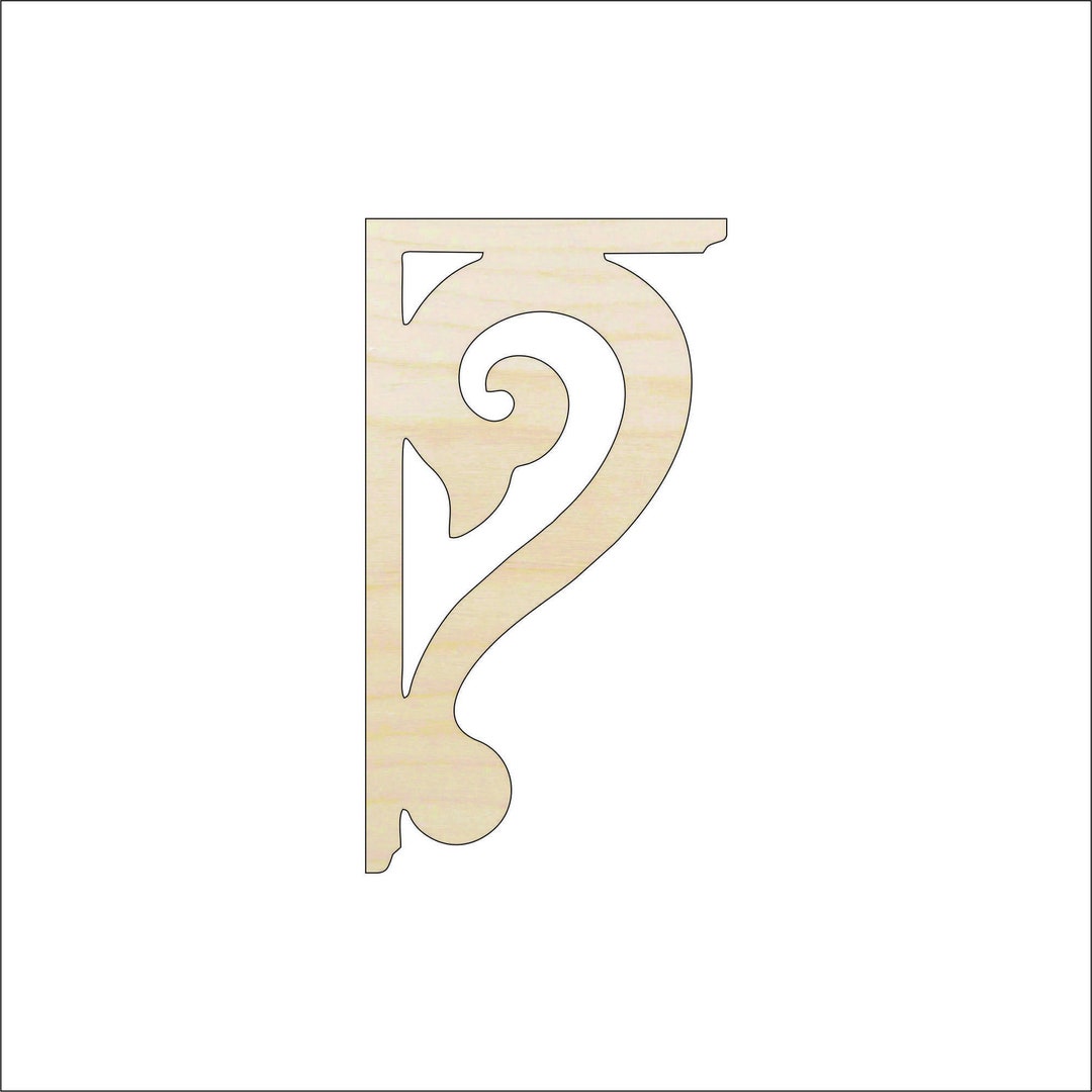 Decorative Shelf Bracket - Wood Craft Shape Laser Cut Out & Unfinished ...
