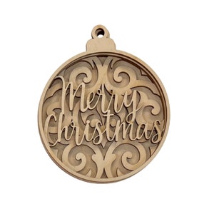 3D Ornament Stocking 2 Pieces Laser Cut Out Unfinished ORN84 3D Ornament Stocking 2 Pieces Laser Cut Out Unfinished ORN84
