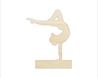 Sport Gymnastics - Laser Cut Out Unfinished Wood Craft Shape SPT267 Sport Gymnastics - Laser Cut Out Unfinished Wood Craft Shape SPT267