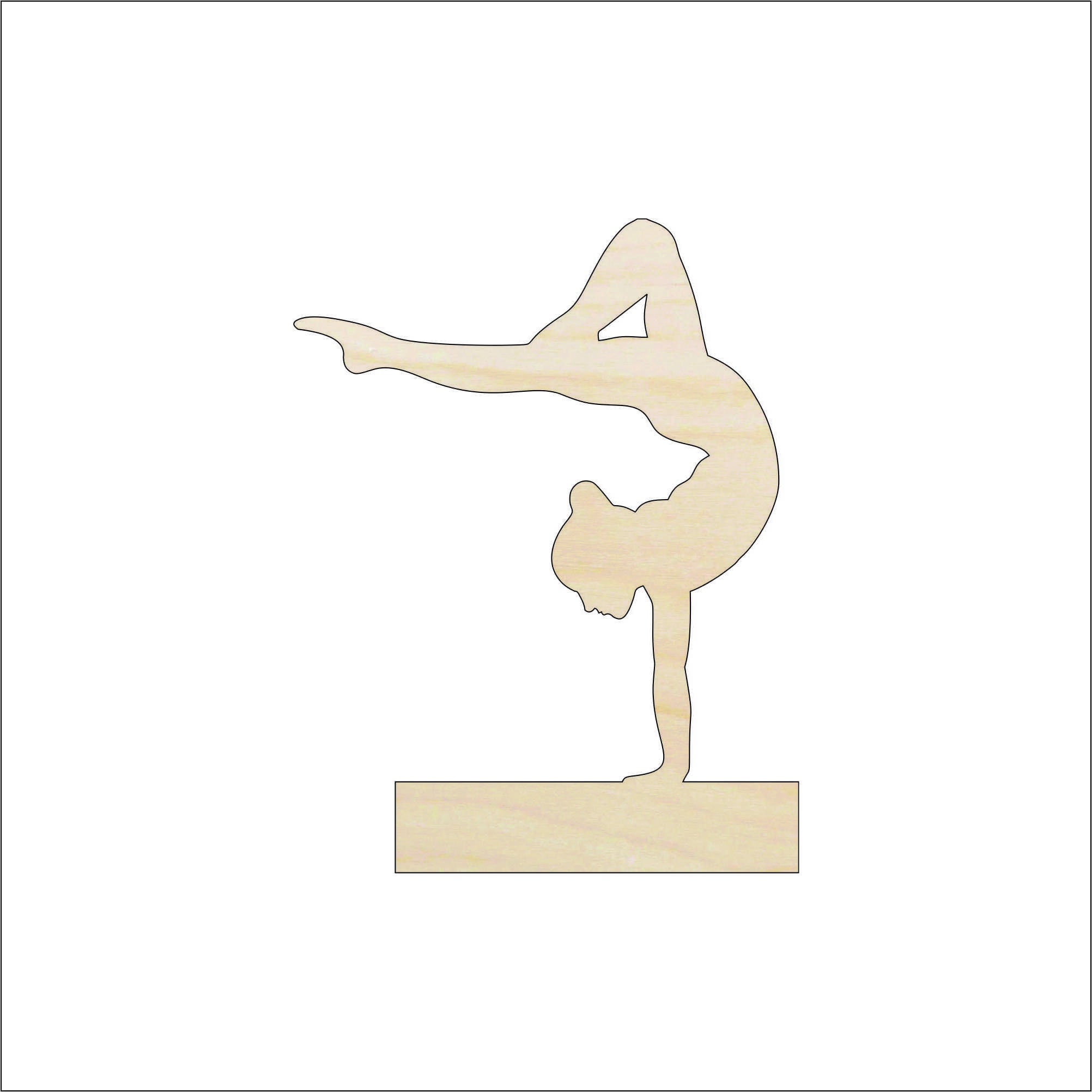 Sport Gymnastics - Laser Cut Out Unfinished Wood Craft Shape SPT267 Sport Gymnastics - Laser Cut Out Unfinished Wood Craft Shape SPT267