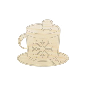 Drink Cocoa - Laser Cut Out Unfinished Wood Craft Shape FOD199 Drink Cocoa - Laser Cut Out Unfinished Wood Craft Shape FOD199