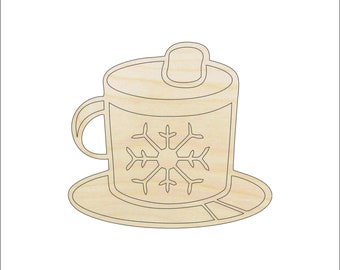 Drink Cocoa - Laser Cut Out Unfinished Wood Craft Shape FOD199 Drink Cocoa - Laser Cut Out Unfinished Wood Craft Shape FOD199