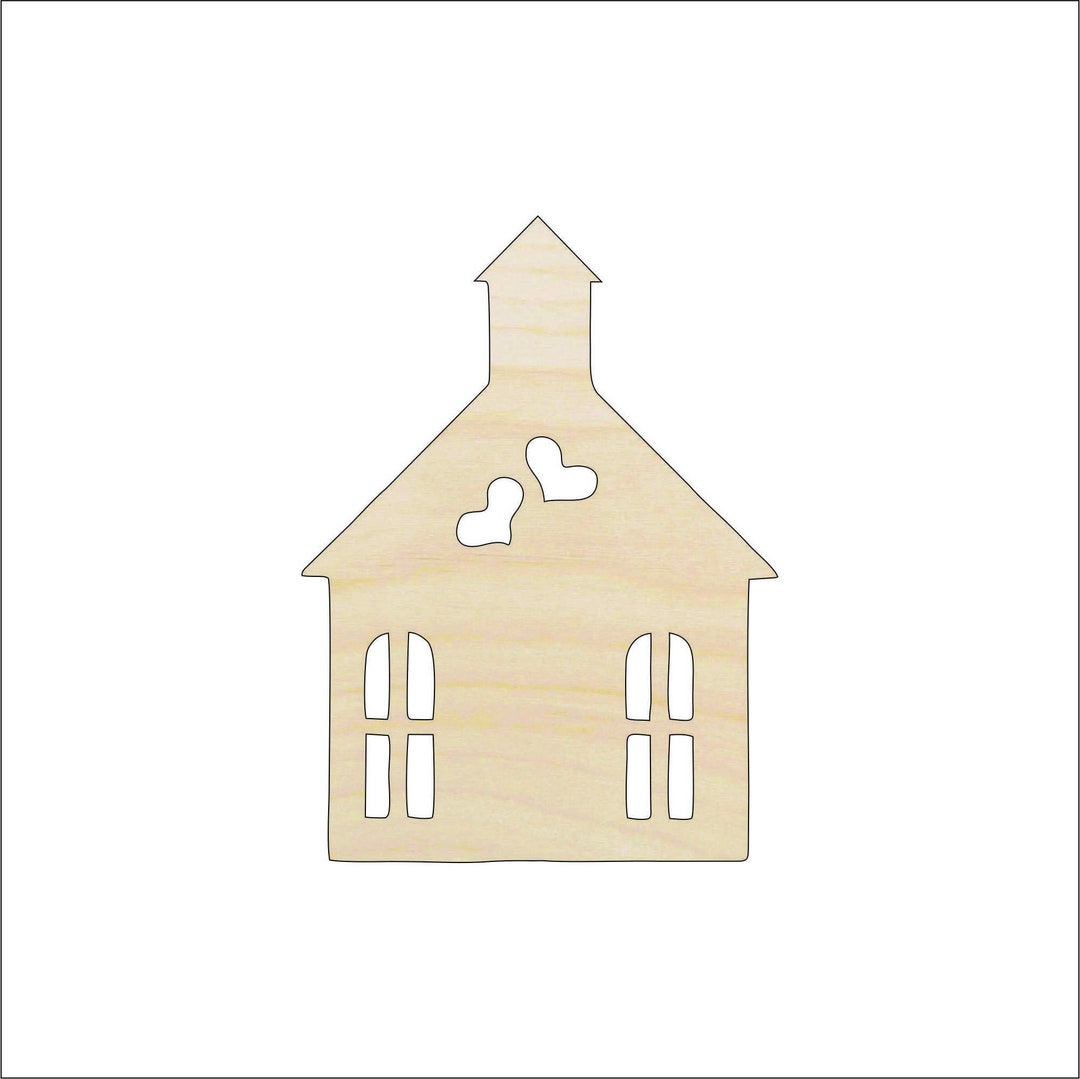 Building Church - Laser Cut Out Unfinished Wood Craft Shape WDG16 Building Church - Laser Cut Out Unfinished Wood Craft Shape WDG16