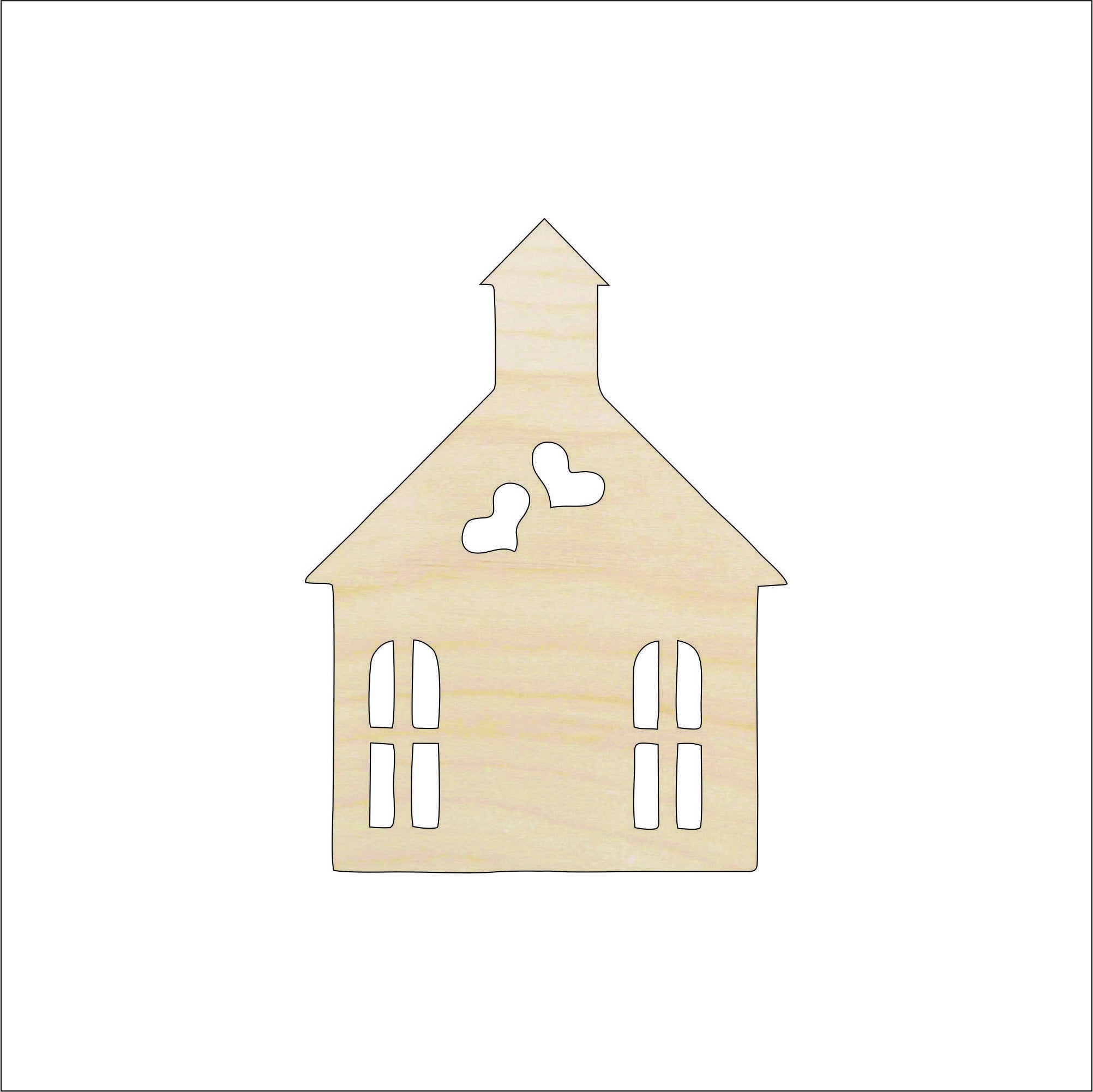 Building Church - Laser Cut Out Unfinished Wood Craft Shape WDG16 Building Church - Laser Cut Out Unfinished Wood Craft Shape WDG16