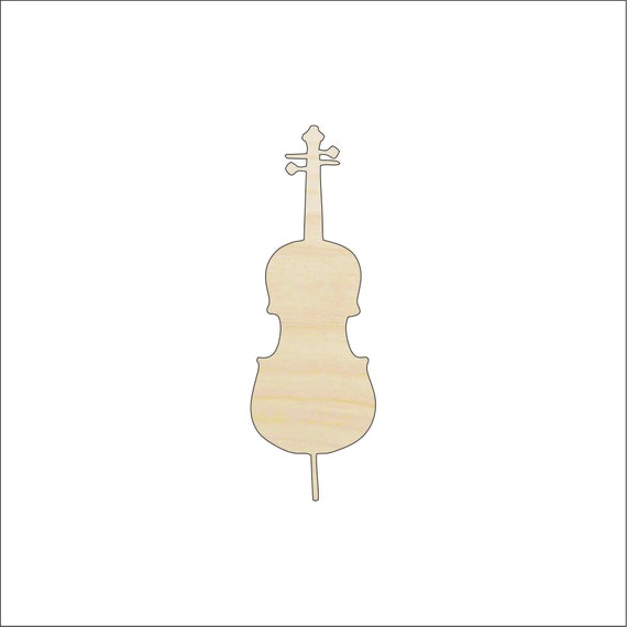 Music Cello - Laser Cut Out Unfinished Wood Craft Shape MSC28 Music Cello - Laser Cut Out Unfinished Wood Craft Shape MSC28