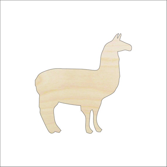Llama Alpaca - Laser Cut Out Unfinished Wood Craft Shape ANML14 Llama Alpaca - Laser Cut Out Unfinished Wood Craft Shape ANML14