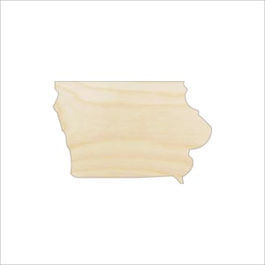 State Iowa - Laser Cut Out Unfinished Wood Craft Shape STAT63 State Iowa - Laser Cut Out Unfinished Wood Craft Shape STAT63