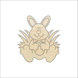 Bunny - Laser Cut Out Unfinished Wood Craft Shape ESR6 Bunny - Laser Cut Out Unfinished Wood Craft Shape ESR6
