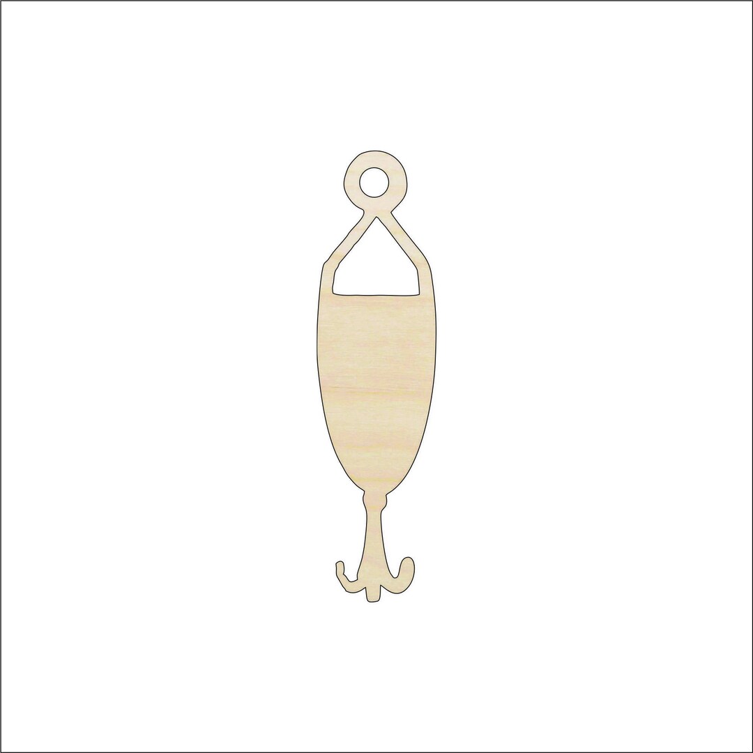 Sport Fishing - Laser Cut Out Unfinished Wood Craft Shape HNT5 Sport Fishing - Laser Cut Out Unfinished Wood Craft Shape HNT5
