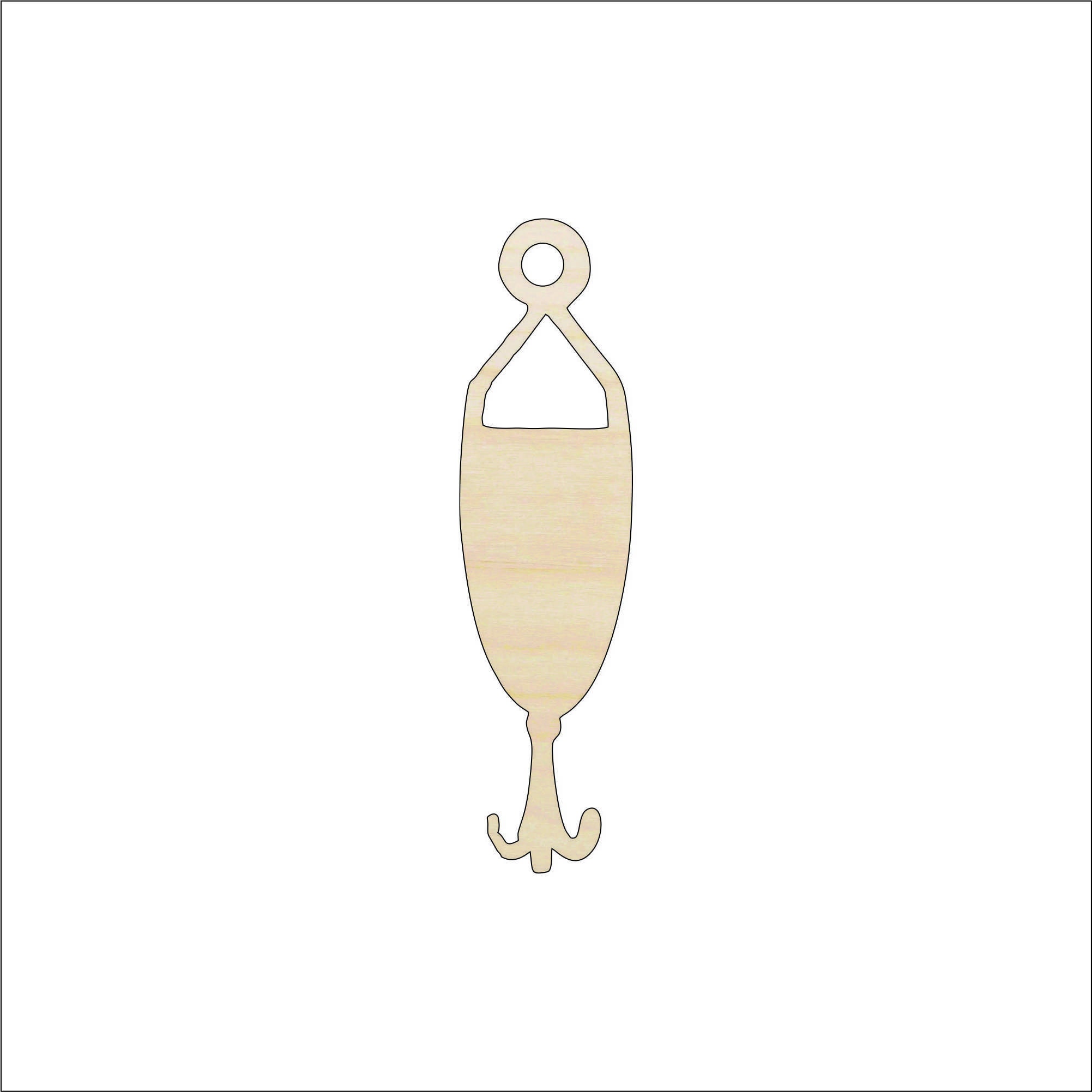 Sport Fishing - Laser Cut Out Unfinished Wood Craft Shape HNT5 Sport Fishing - Laser Cut Out Unfinished Wood Craft Shape HNT5