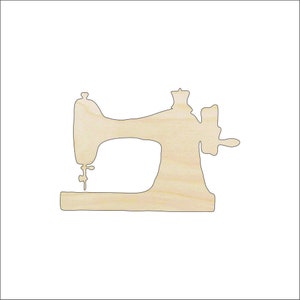 Decor Sewing Machine - Laser Cut Out Unfinished Wood Craft Shape DCR32 Decor Sewing Machine - Laser Cut Out Unfinished Wood Craft Shape DCR32