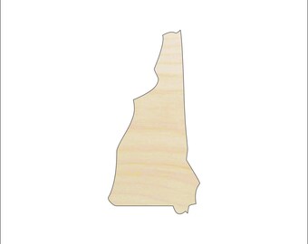 State New Hampshire - Laser Cut Out Unfinished Wood Craft Shape STAT77 State New Hampshire - Laser Cut Out Unfinished Wood Craft Shape STAT77