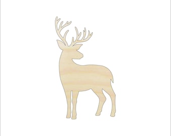 Deer - Laser Cut Out Unfinished Wood Craft Shape DER78 Deer - Laser Cut Out Unfinished Wood Craft Shape DER78