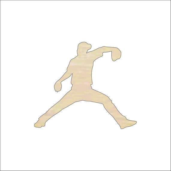Sport Baseball Pitcher - Laser Cut Out Unfinished Wood Craft Shape SPT636 Sport Baseball Pitcher - Laser Cut Out Unfinished Wood Craft Shape SPT636