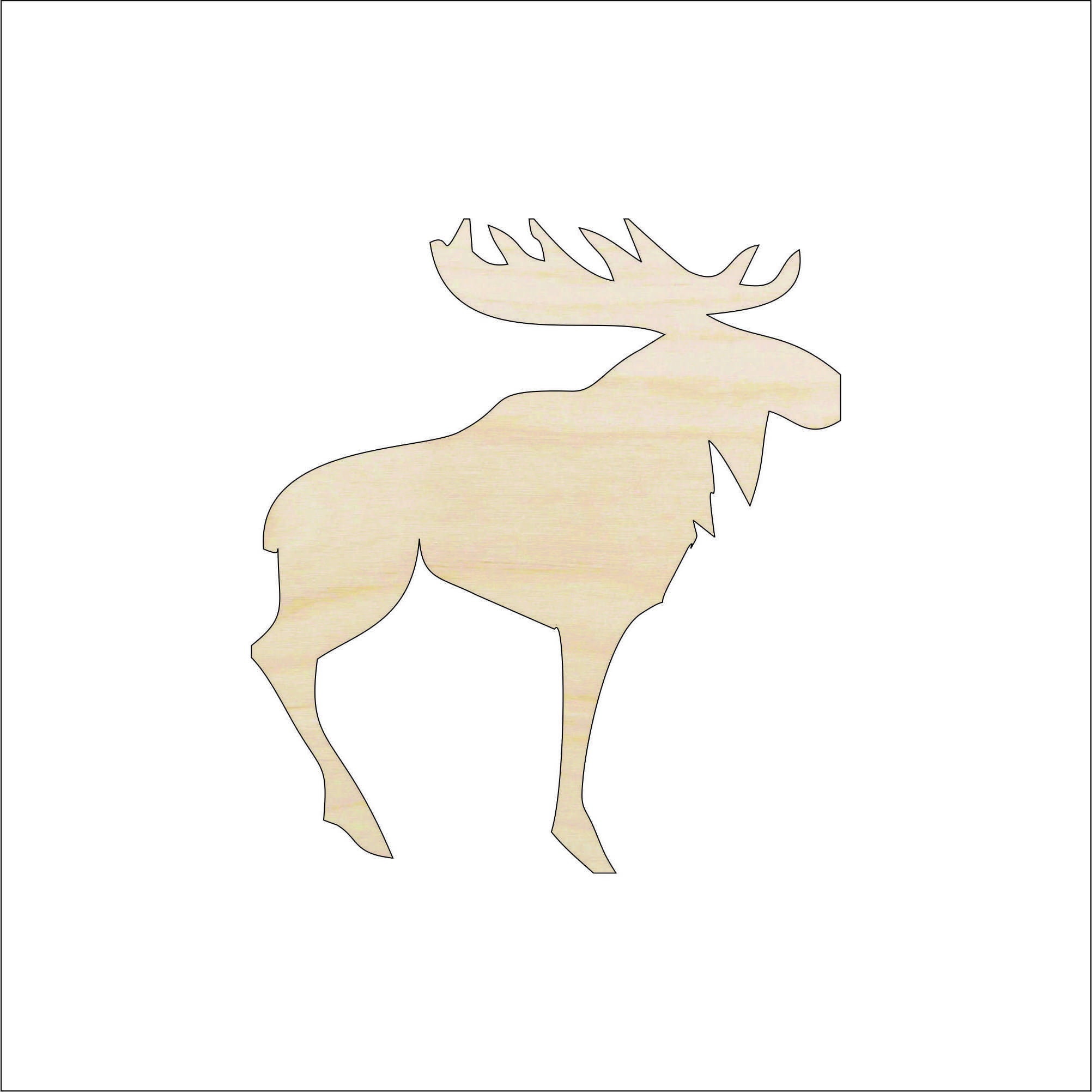 Moose - Laser Cut Out Unfinished Wood Craft Shape MUS18 Moose - Laser Cut Out Unfinished Wood Craft Shape MUS18